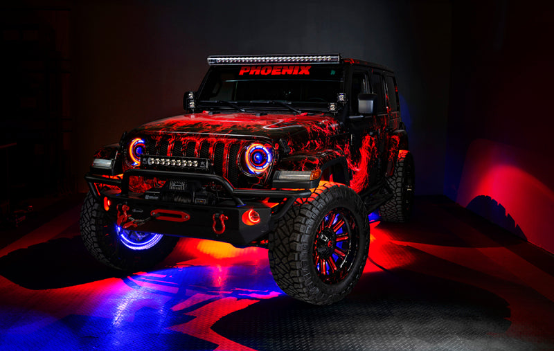 2007-2024 Wrangler High Performance LED Fog Lights w/o Controller - View 10 | Dirty Garage