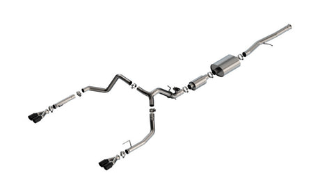 Borla 2024 Chevy Silverado 1500 6.2L V8 S-Type Catback Exhaust w/ Simulator - Black Chrome | Dirty Garage