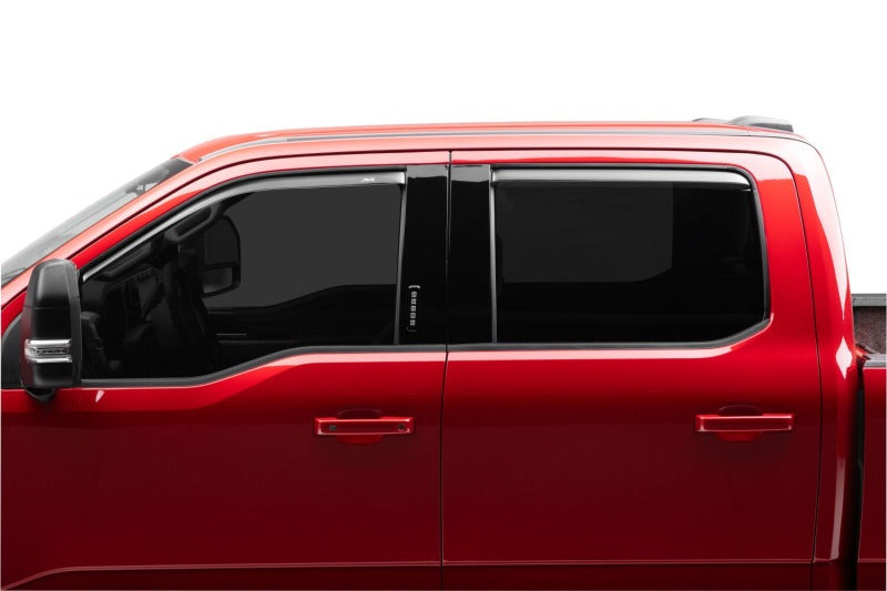 2017-2018 Superduty Supercrew Ventvisor Front and Rear Window Deflectors Smoke 4-Piece - View 4 | Dirty Garage