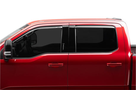 2017-2018 Superduty Supercrew Ventvisor Front and Rear Window Deflectors Smoke 4-Piece - View 4 | Dirty Garage