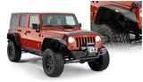 2007-2018 Wrangler Unlimited 4-Door Flat Style Fender Flares 4pc - Black - View 2 | Dirty Garage