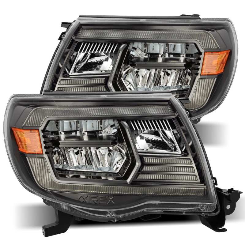 2005-2011 Tacoma Luxx-Series Crystal Alpha Black Headlights Activation Light DRL - View 2 | Dirty Garage