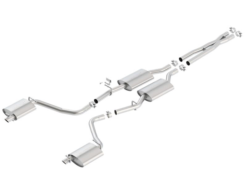 Borla 15-16 Dodge Charger 3.6L V6 S-Type Cat Back Exhaust (Uses Factory Valence) - View 3 | Dirty Garage