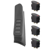 Rugged Ridge A-Pillar 4 Switch Pod Kit Black LHD 11-18 JK - View 2 | Dirty Garage