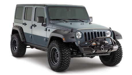 2007-2018 Wrangler Unlimited Pocket Style Fender Flares 2pc - Black - View 2 | Dirty Garage