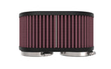 Universal 2-1/8in Dual FLG 6-1/4 X 4inOD 3inH Universal Clamp-On Air Filter - View 4 | Dirty Garage