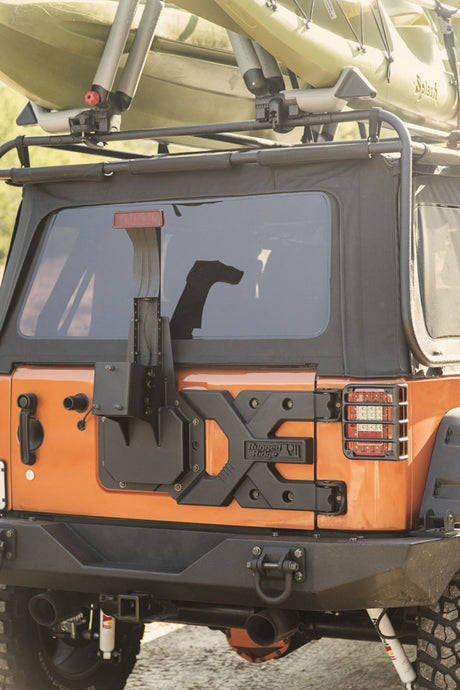 Rugged Ridge Spartacus HD Tire Carrier Kit 07-18 Jeep Wrangler - View 4 | Dirty Garage