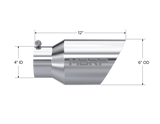 Universal 6 OD Dual Wall Angled 4" Inlet 12" Length Tip - View 5 | Dirty Garage