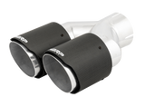 Universal 3" ID Dual 4" OD Staggered Dual Wall Carbon Fiber Exhaust Tip - View 2 | Dirty Garage