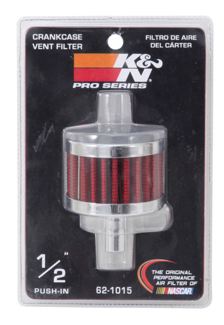 Universal Steel Base Chrome Top Crankcase Vent Filter 1/2in. Vent/2in. OD/1-1/2in. Height - View 10 | Dirty Garage
