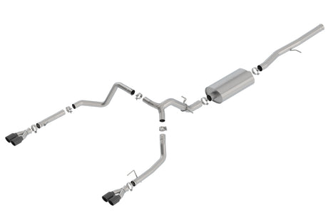 Borla 19 Chevrolet Silverado/GMC Sierra 1500 6.2L SS Touring Catback Exhaust - Black Chrome Tips | Dirty Garage