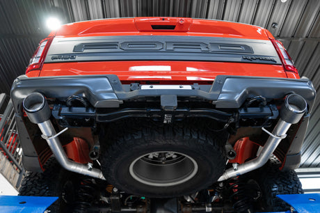2021-2026 Superduty Raptor Axle Back Dual Rear Exit T304 Performance Exhaust System - View 2 | Dirty Garage