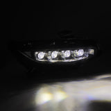 2016-2021 Civic Nova-Series LED Projector Alpha-Black Headlights Active Light Sequential Signal Switchback DRL - View 3 | Dirty Garage