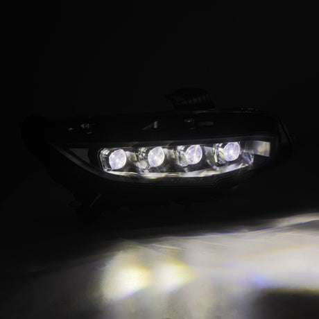 2016-2021 Civic Nova-Series LED Projector Alpha-Black Headlights Active Light Sequential Signal Switchback DRL - View 3 | Dirty Garage