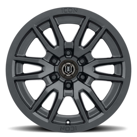 Universal Vector 6 17x8.5 Satin Black Wheel - View 2 | Dirty Garage