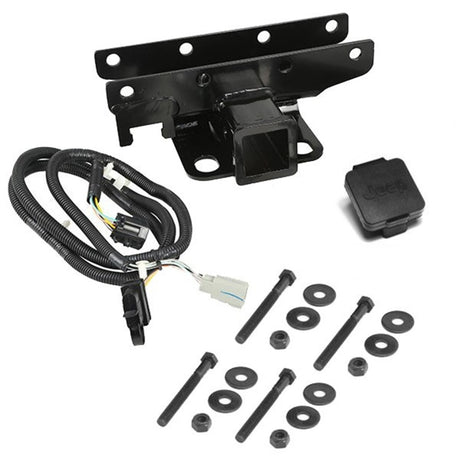 Rugged Ridge Receiver Hitch Kit Jeep Logo 07-18 Jeep Wrangler - View 2 | Dirty Garage