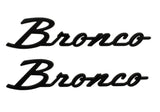 2021-2024 Bronco Classic Script Fender Badge Kit - Gloss Black - View 2 | Dirty Garage