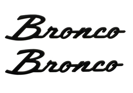 2021-2024 Bronco Classic Script Fender Badge Kit - Gloss Black - View 2 | Dirty Garage