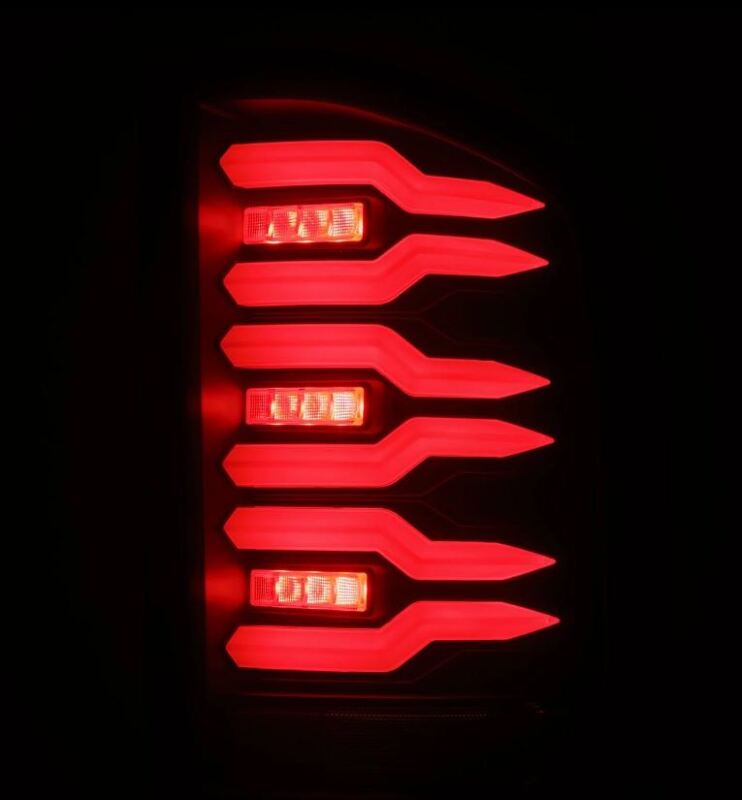2007-2014 GM 1500 2500HD 3500HD Luxx-Series LED Tail Lights Black Smoked Lens - View 2 | Dirty Garage