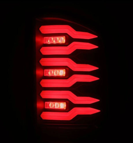 2007-2014 GM 1500 2500HD 3500HD Luxx-Series LED Tail Lights Black Smoked Lens - View 2 | Dirty Garage