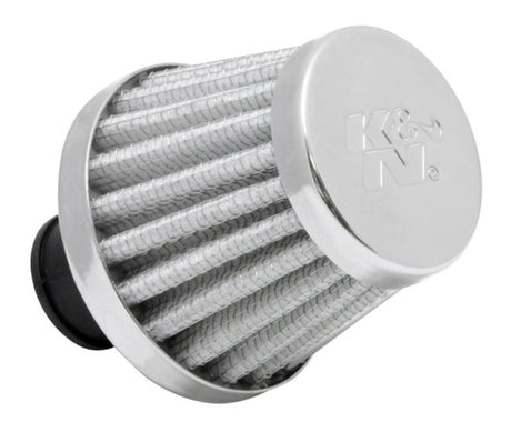 Universal 2in Base OD x .375in Flange ID x 1.75in H Rubber Base Crankcase Vent Filter - White - View 3 | Dirty Garage