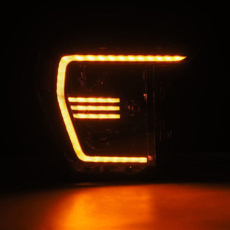 2021-2023 F-150 Pro-Series Projector Alpha-Black Headlights Active Light Sequential Signal - View 3 | Dirty Garage