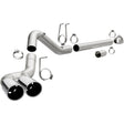2008-2017 Superduty 4.6L 6.7L DPF Back Stainless Steel 4in Dual Single Passenger Side Rear Exit | Dirty Garage