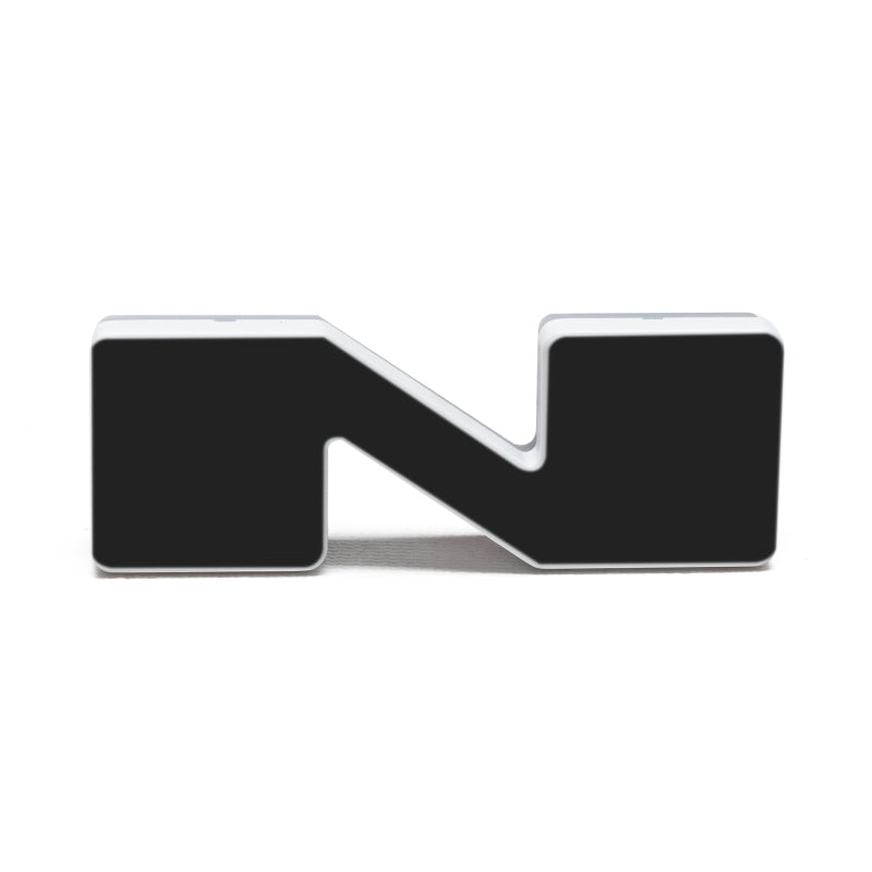Universal Illuminated Matte Black LED N Letter Badge | Dirty Garage