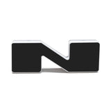 Universal Illuminated Matte Black LED N Letter Badge | Dirty Garage
