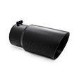 Universal 6" OD Dual Wall Angled 5" Inlet 12" Length Black Finish Tip | Dirty Garage