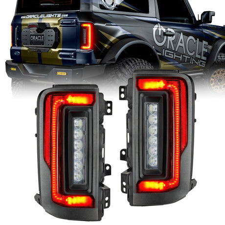 2021-2023 Bronco Flush Style LED Taillights Tinted - View 4 | Dirty Garage
