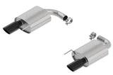 Borla Atak S Rear Section 15-17 Ford Mustang GT 5.0L V8 MT/AT 2.5in pipe 4in tip (Black Chrome) - View 4 | Dirty Garage
