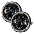 2007-2018 Wrangler JK Switchback LED Halo Headlights Amber White Switchback | Dirty Garage