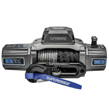 Universal 12k LBS SX12SR Graphite Synthetic Rope Winch | Dirty Garage