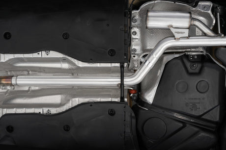 2022 Volkswagen Golf GTI MK8 3" Cat-Back Exhaust 2.5" Dual Split Rear with SS Tips - View 2 | Dirty Garage