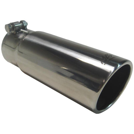 Universal 3" OD Angled Rolled End Tip 3" Inlet 10" Length - View 2 | Dirty Garage