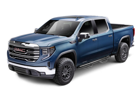 2019-2022 GM 1500 Crew Cab Gloss Black 3" Cab Length Nerf Steps - View 2 | Dirty Garage