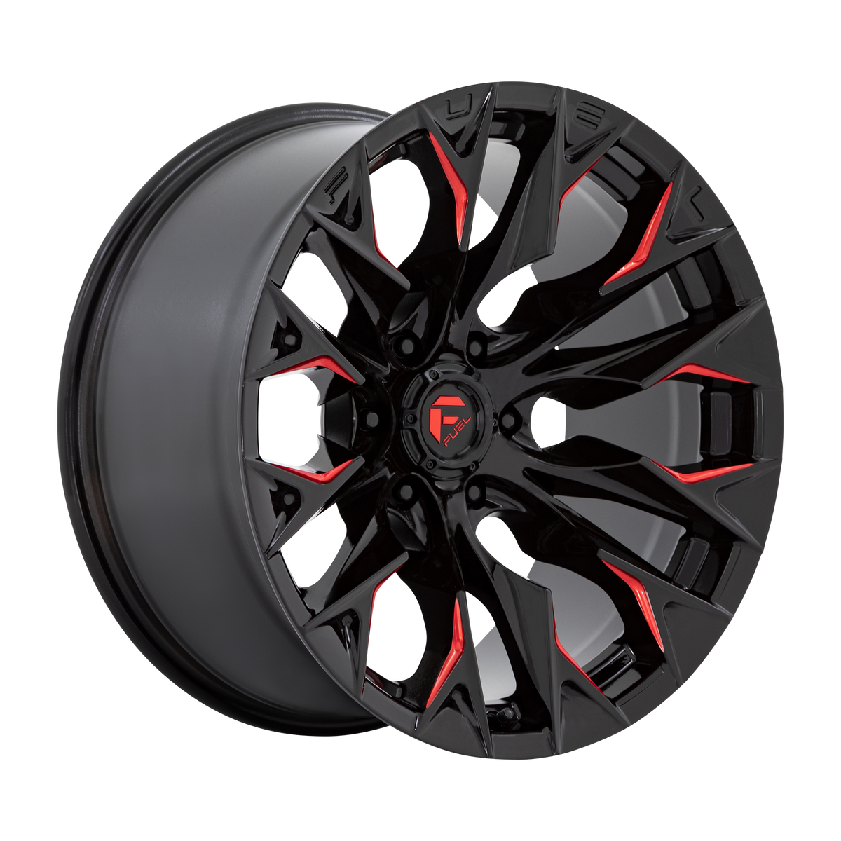 Fuel Flame Gloss Black Milled w/ Candy Red Wheel (D823) | Dirty Garage