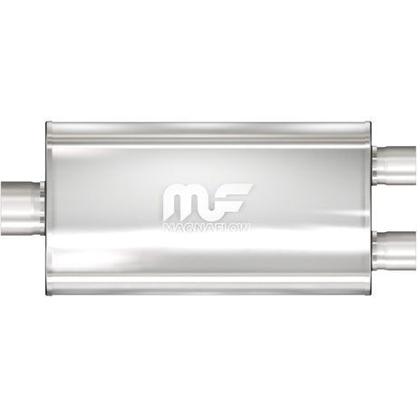 Universal Muffler Mag Stainless Steel 22x5x11 2.5 3.5 D C | Dirty Garage