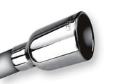 Borla 2.25in Inlet 3.19in Round Rolled Angle Cut Outlet x 5in Long Embossed Tip - View 2 | Dirty Garage