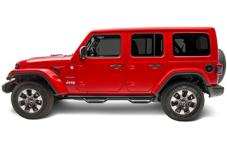 2018-2023 Wrangler JL 4-Door  3" Wheel to Wheel Black Nerf Bars - View 5 | Dirty Garage