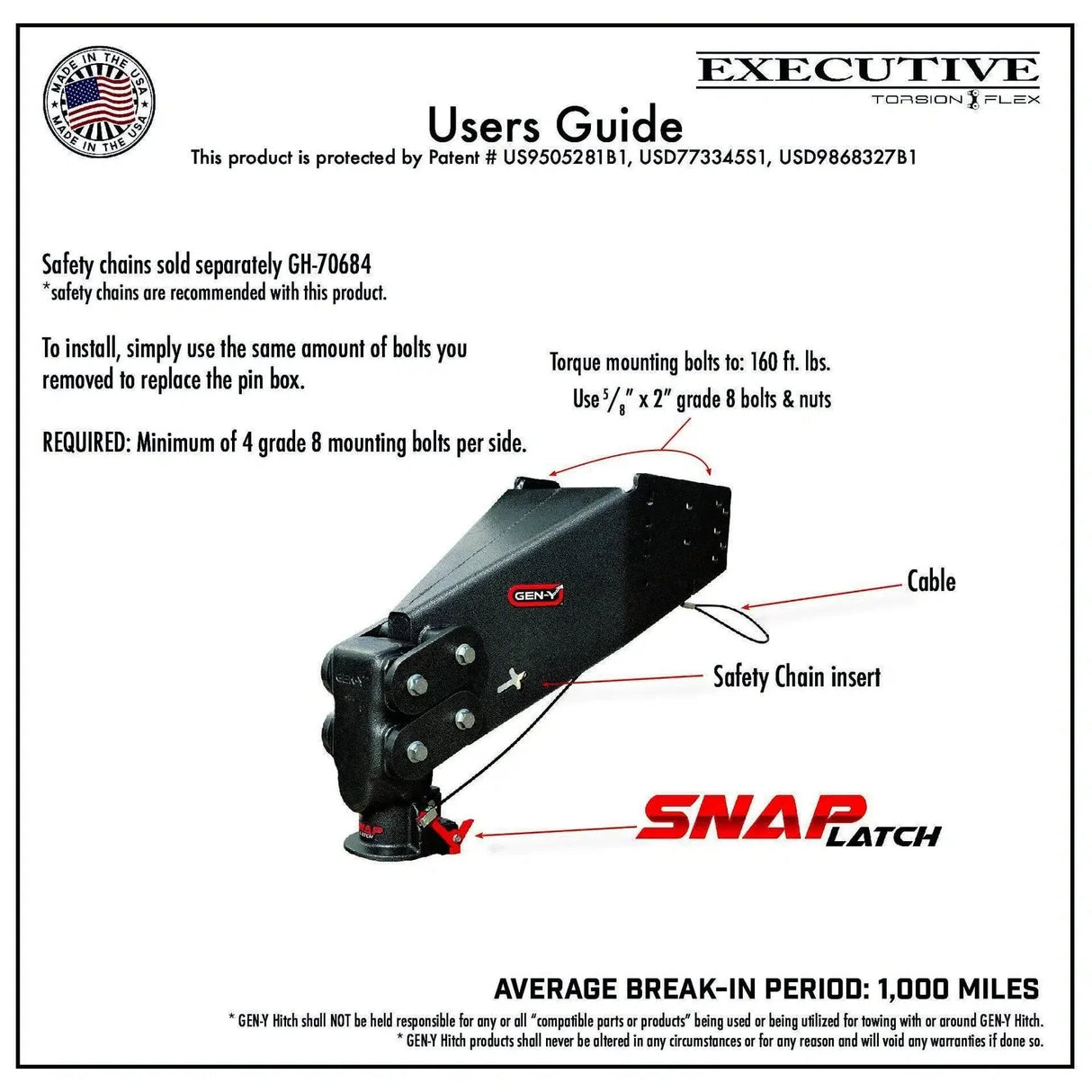 5th Wheel Pin Box Replacement w/ Gooseneck Snaplatch Coupler (GH-8045)