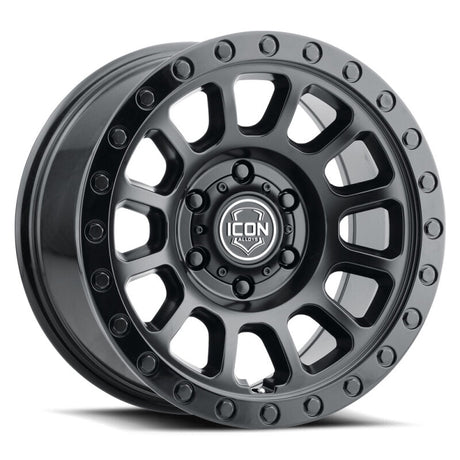 ICON Hulse 18x9 8x6.5 12mm Offset 5.5in BS Double Black | Dirty Garage