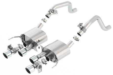 Borla 14-15 Chevy Corvette C7 6.2L RWD w/AFM &NPP ATAK-Type Dual Rd Rolled Center Rear Exit Exhaust - View 4 | Dirty Garage