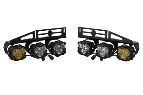 2017-2020 Raptor Morimoto 4Banger Triple Fog Kit Brackets Only - View 3 | Dirty Garage