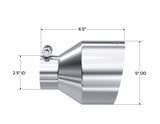 Universal T304 Stainless Steel Tip 2.5" ID 5" OD 6.5" Length Angle Cut Single Wall - View 3 | Dirty Garage