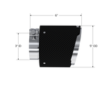Universal Carbon Fiber Tip 3" ID 5" OD 6.13" L Angle Cut Dual Wall - View 3 | Dirty Garage