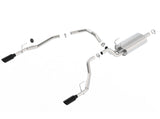 Borla 09-17 Ram 1500 5.7L V8 5in Single Tip Black Chrome Cat-Back Touring Exhaust Through Bumper - View 2 | Dirty Garage