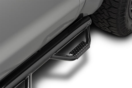 2002-2008 Ram 1500 / HD Quad Cab 4-Door Gloss Black 3" Cab Length Nerf Steps - View 2 | Dirty Garage