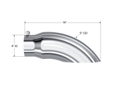 Universal Tip 5 OD Turn Down 4" Inlet 14 Length - View 5 | Dirty Garage